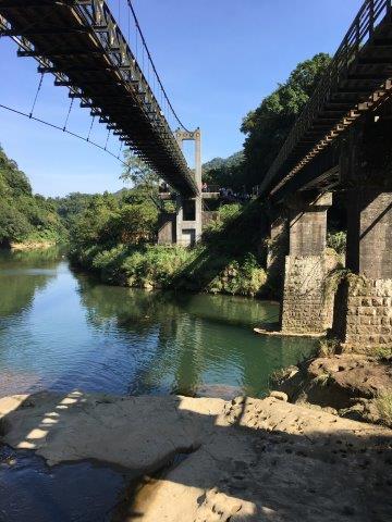 台湾、旅行、十份、吊り橋